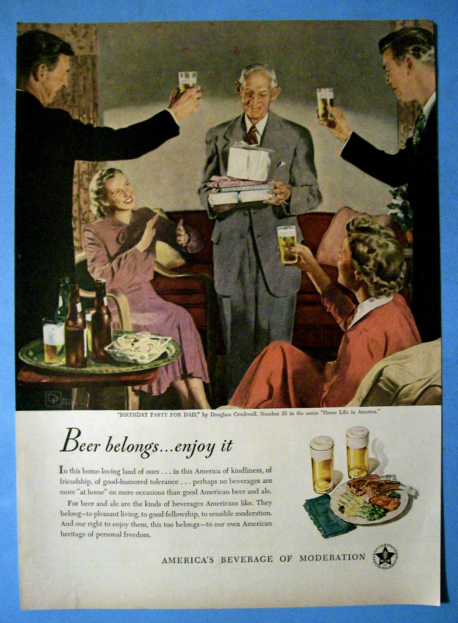 1949 Beer Belongs with Birthday Party For Dad