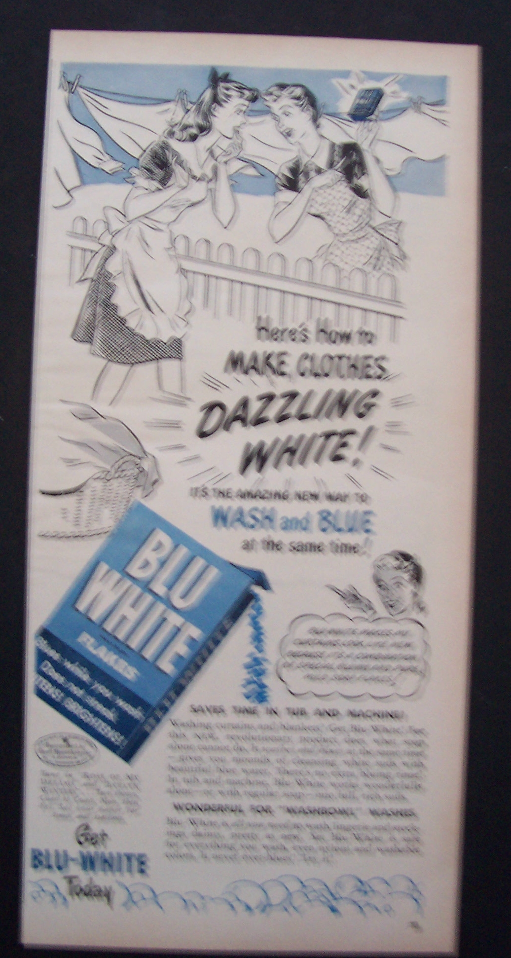 1947  Blu  White  Flakes