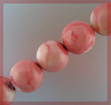 Pink Turquoise Bead Necklace 17 Inch