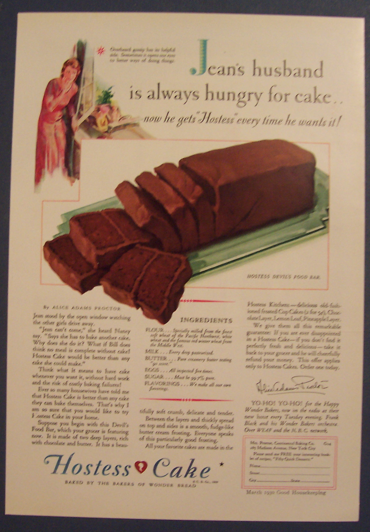 1930 Hostess Cake with Hostess Devil's Food Bar