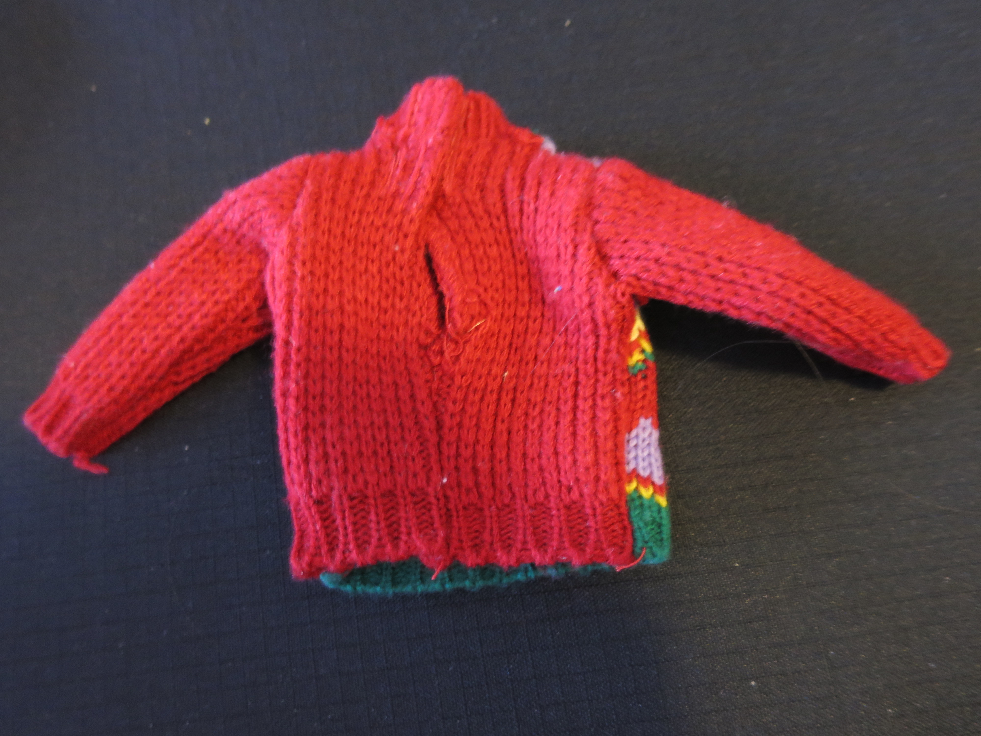 Barbie Accessory knit Sweater with rick rack pattern Tagged
