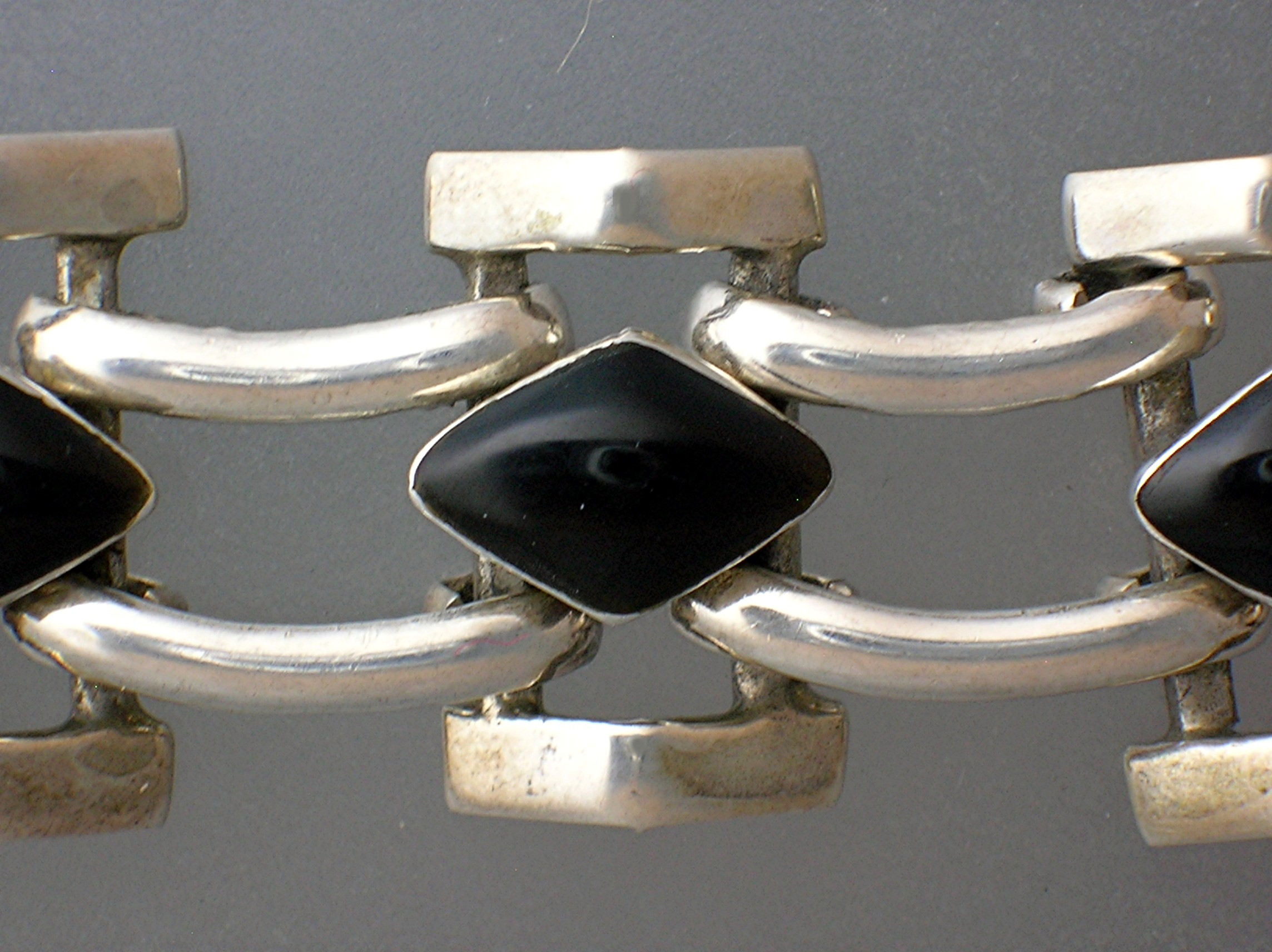 Taxco Mexico Sterling Silver 950 Black Onyx necklace