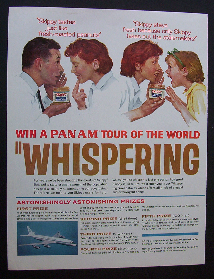 Norman Rockwell 1963 Pan Am Whispering Tours Ad