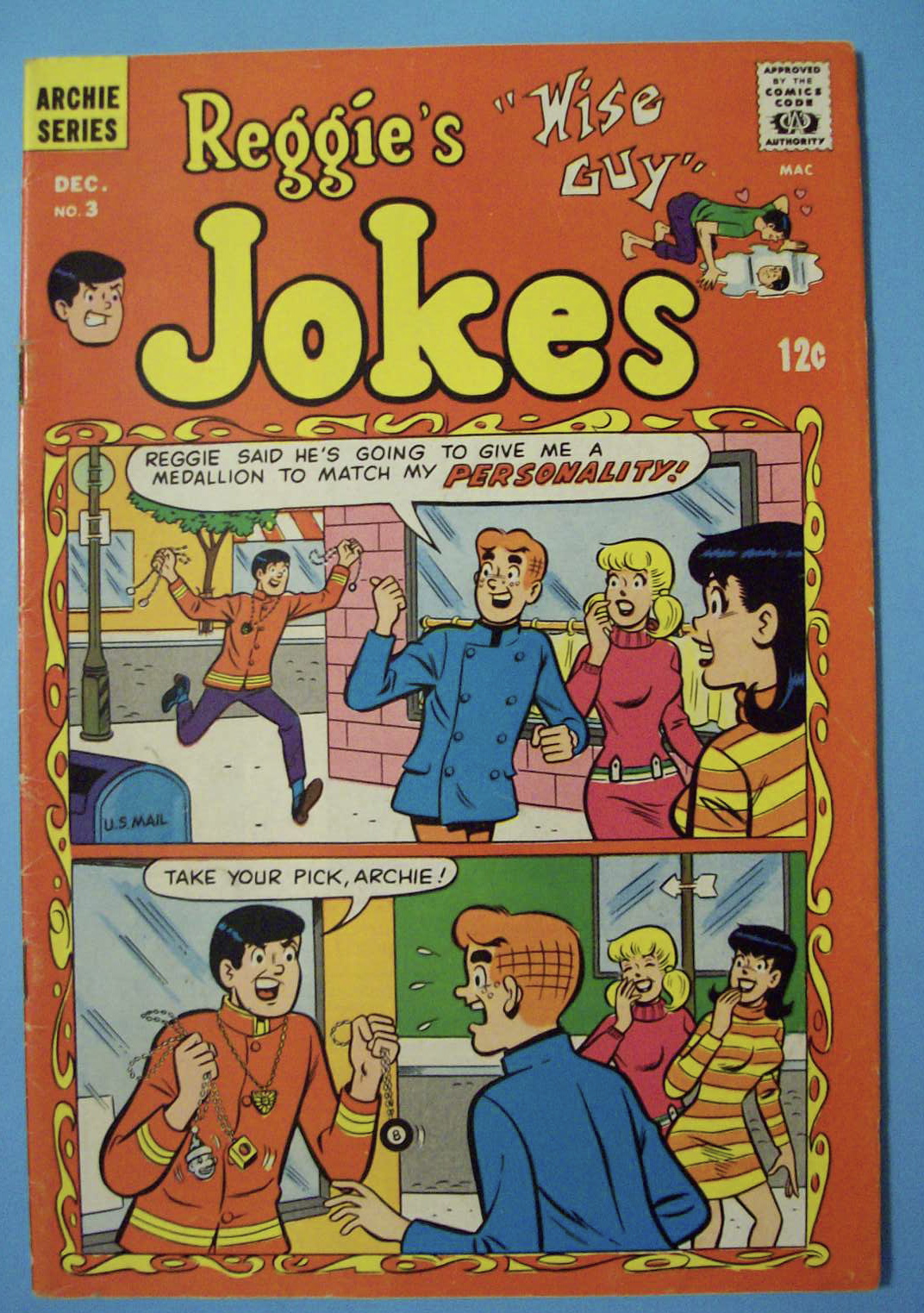 Reggie's Jokes Comics - December 1968 - Romantic Antic