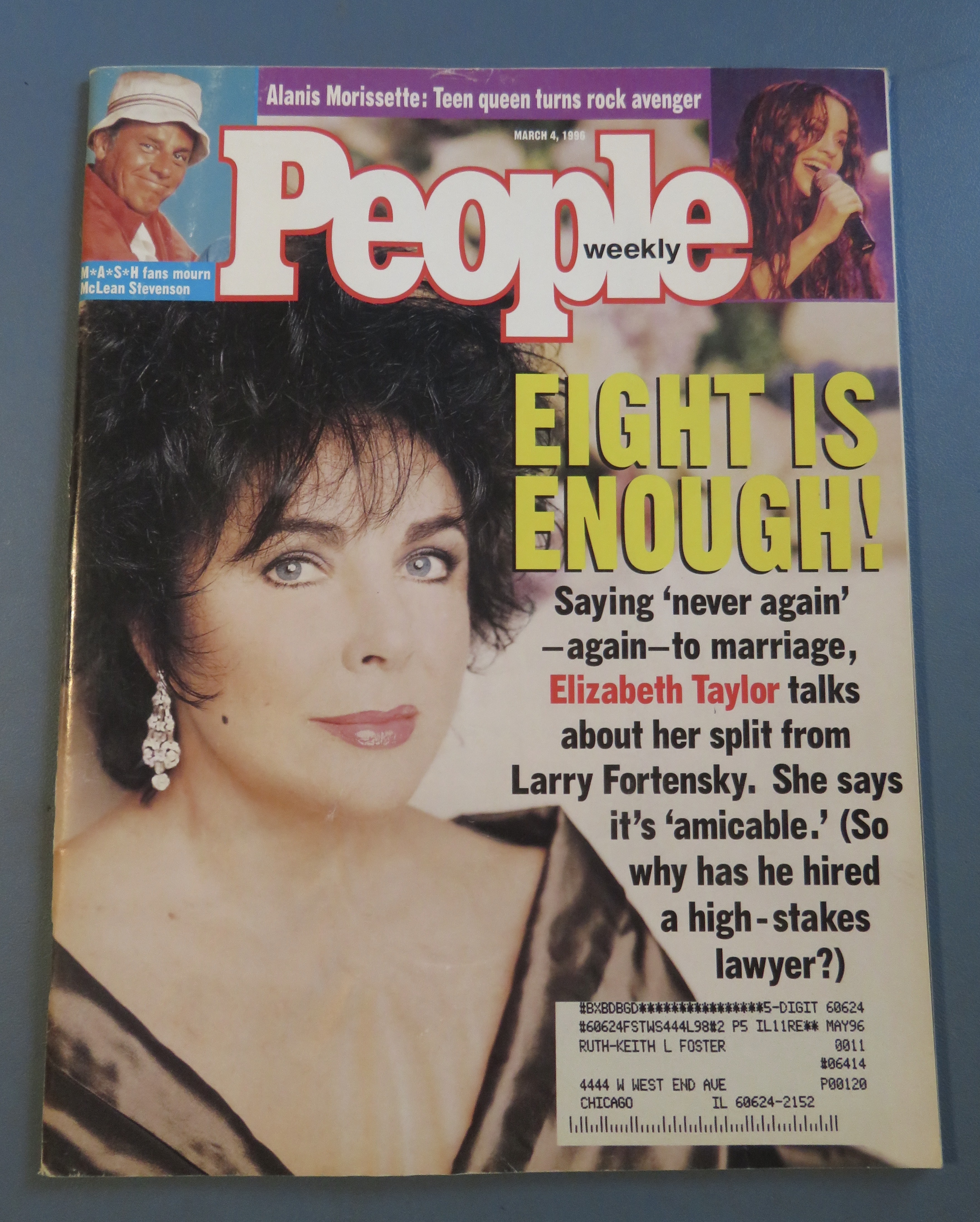 People Magazine March 4, 1996 Elizabeth Taylor