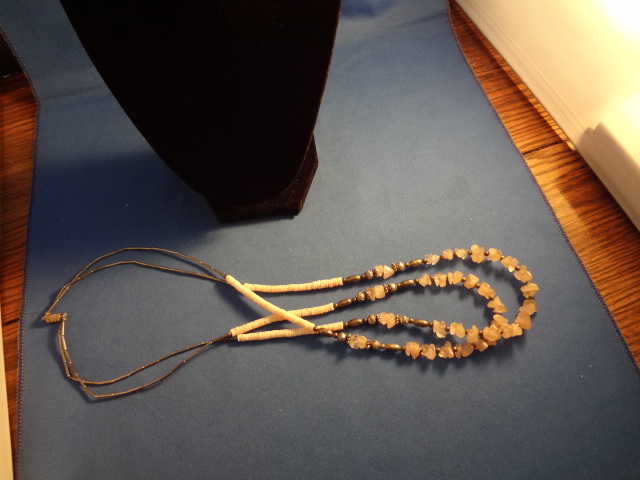 Silver Bead and Natural Rose Quartz Necklace