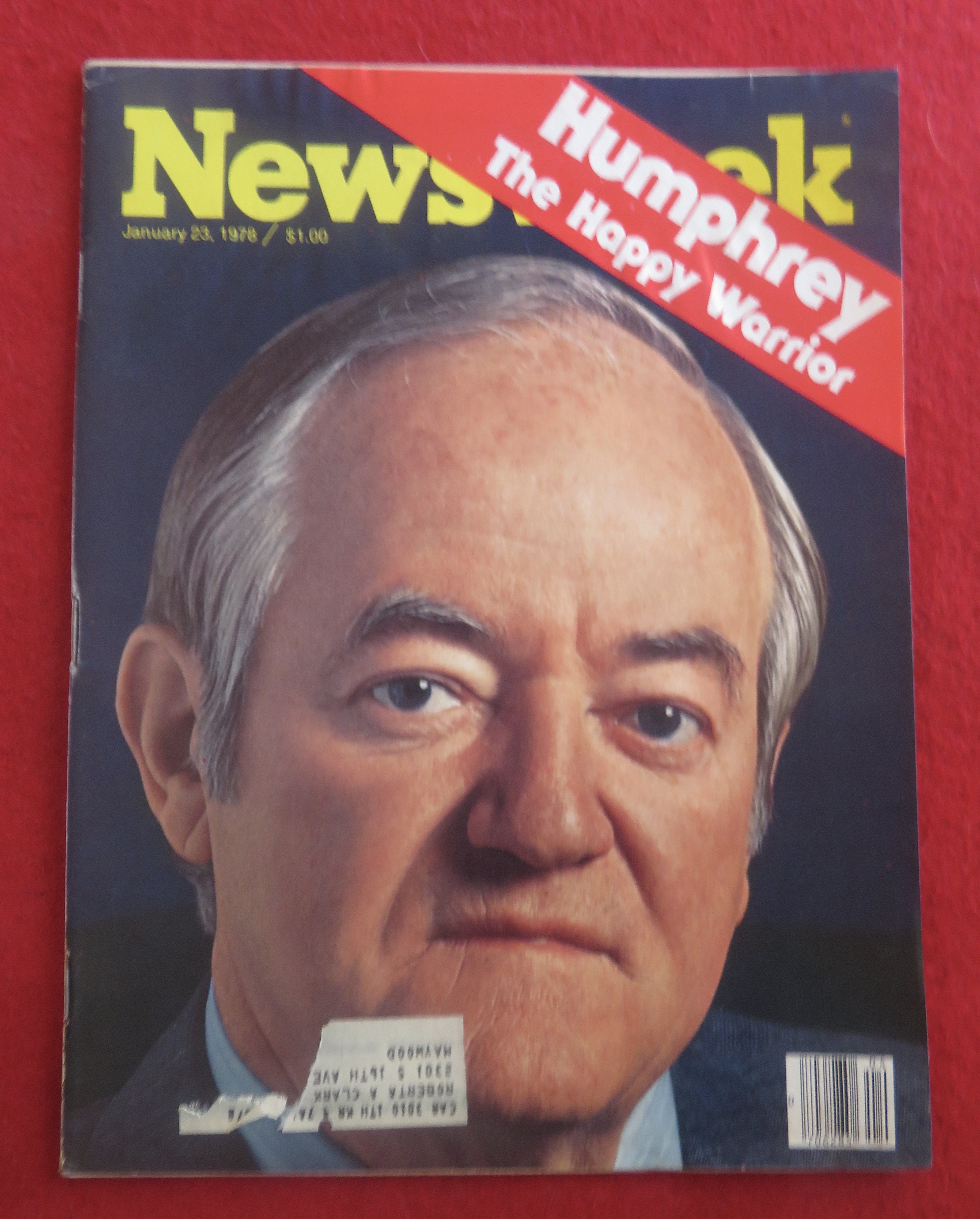 Newsweek Magazine January 23, 1978 Humphrey