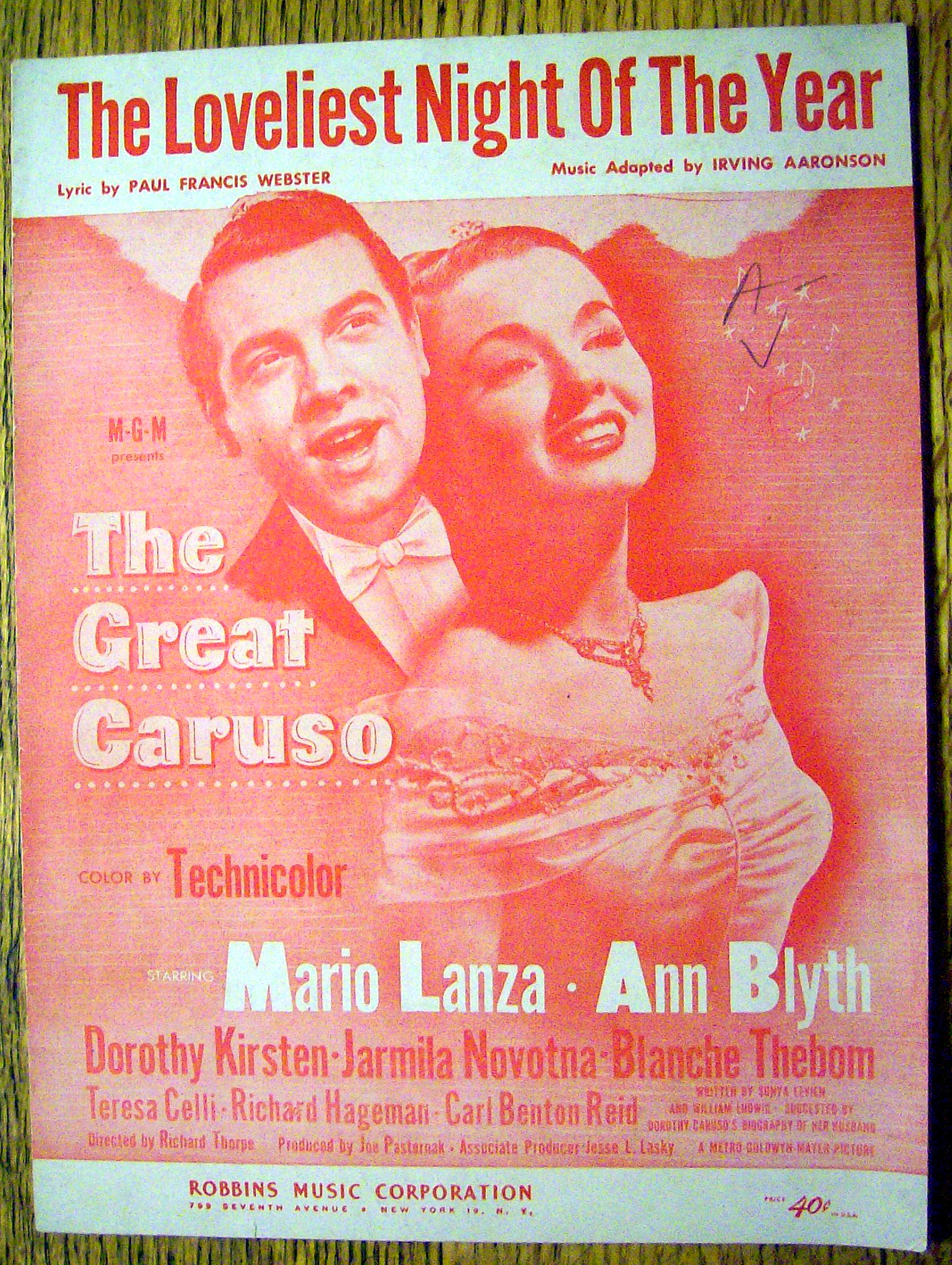 1951 The Loveliest Night Of The Year (Mario Lanza)
