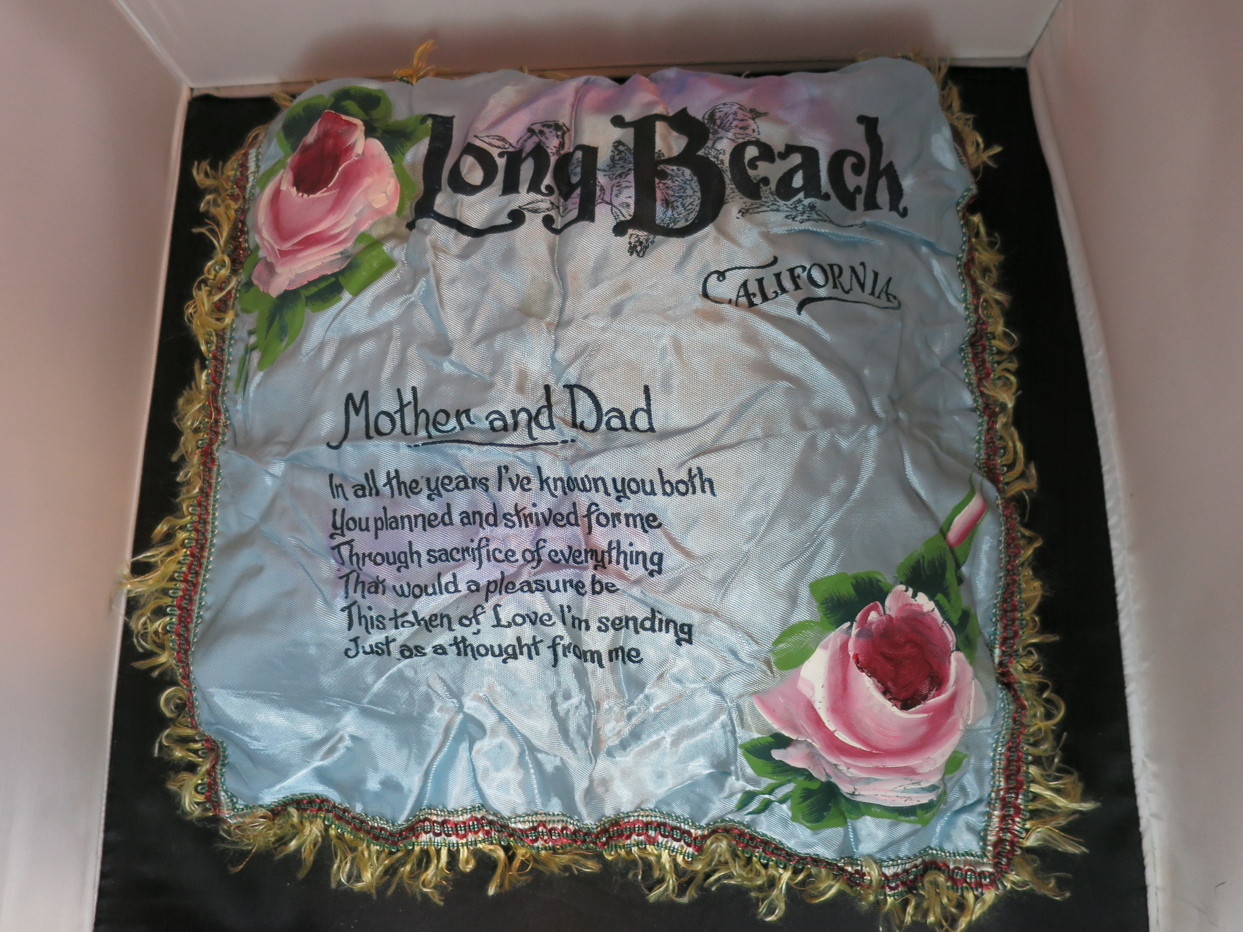Mother Dad Long Beach California Souvenir pillow cover case