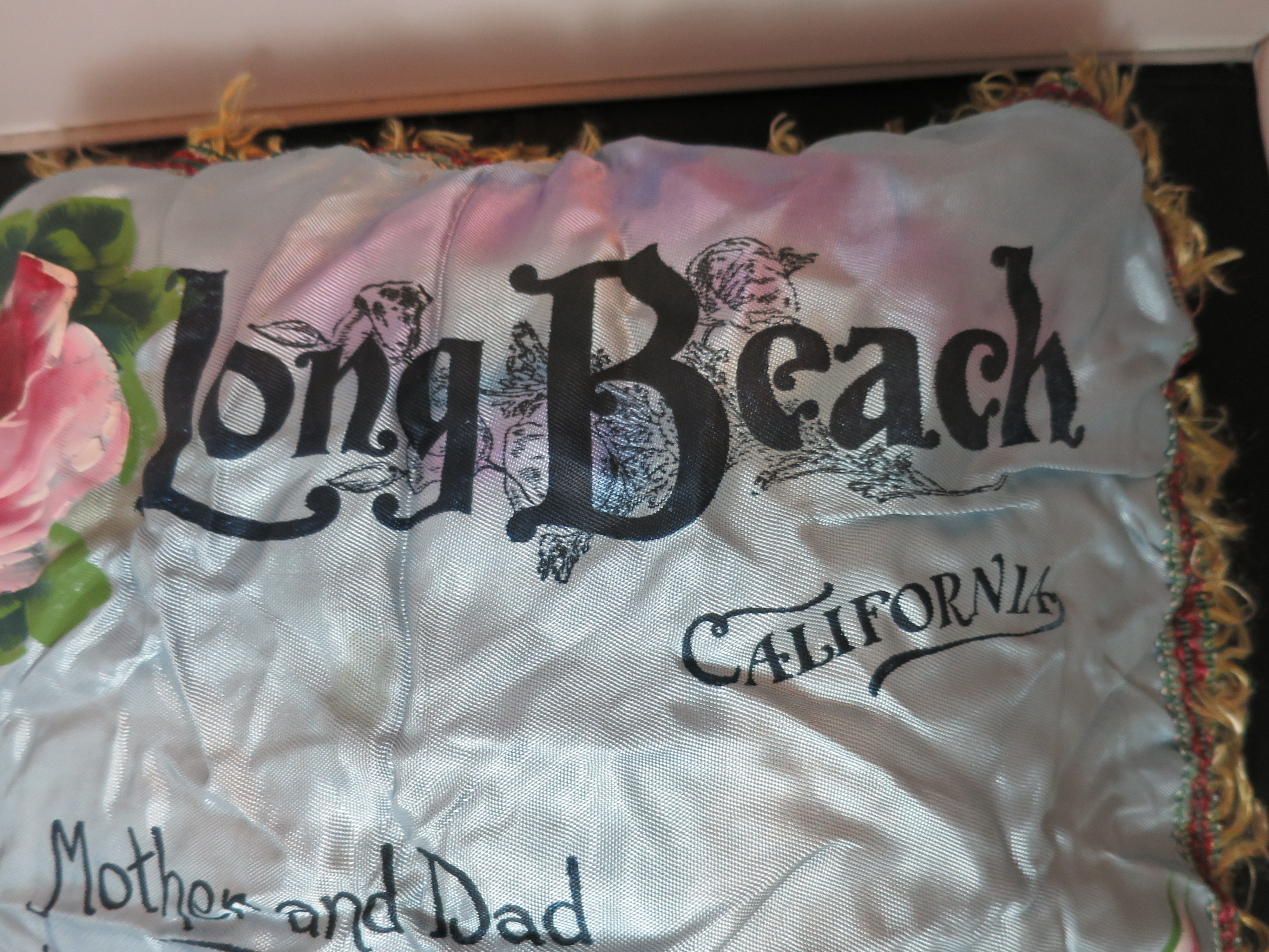 Mother Dad Long Beach California Souvenir pillow cover case