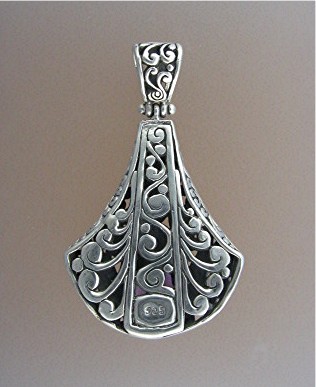 Amethyst and Sterling Silver Pendant