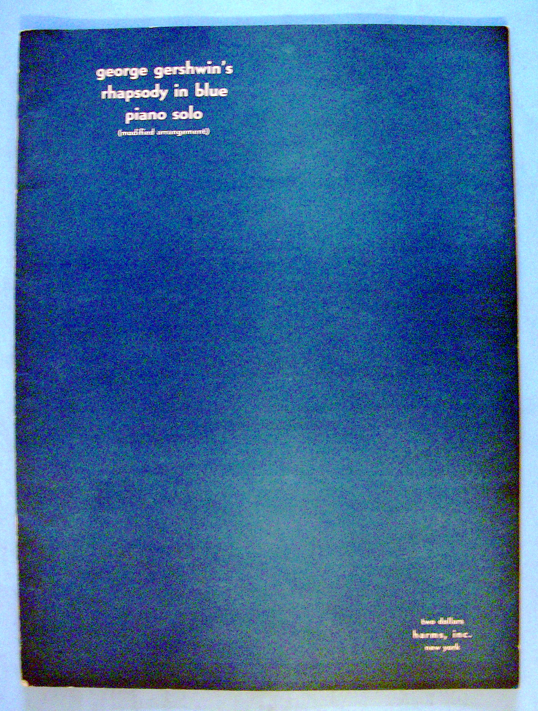 Sheet Music For 1940 Rhapsody In Blue