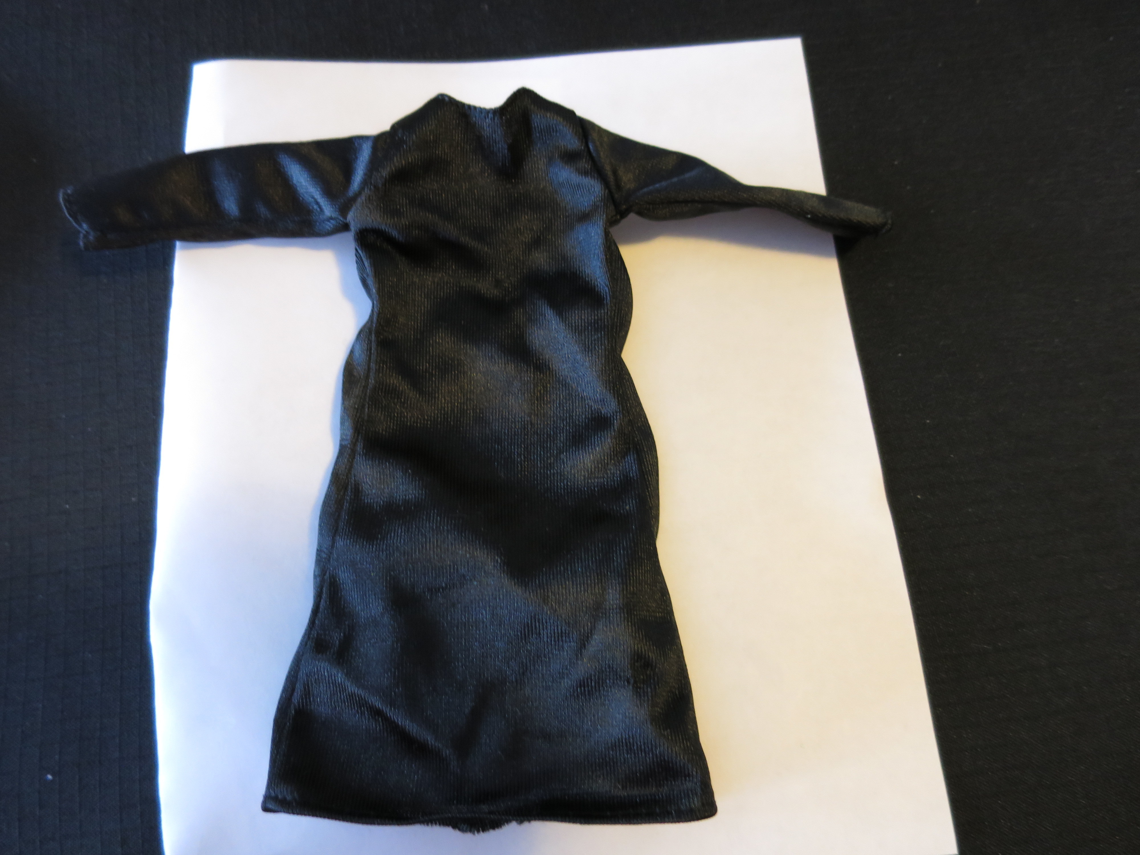 Barbie Doll Accessory Robe Coat Black with Neon Orange Tagged