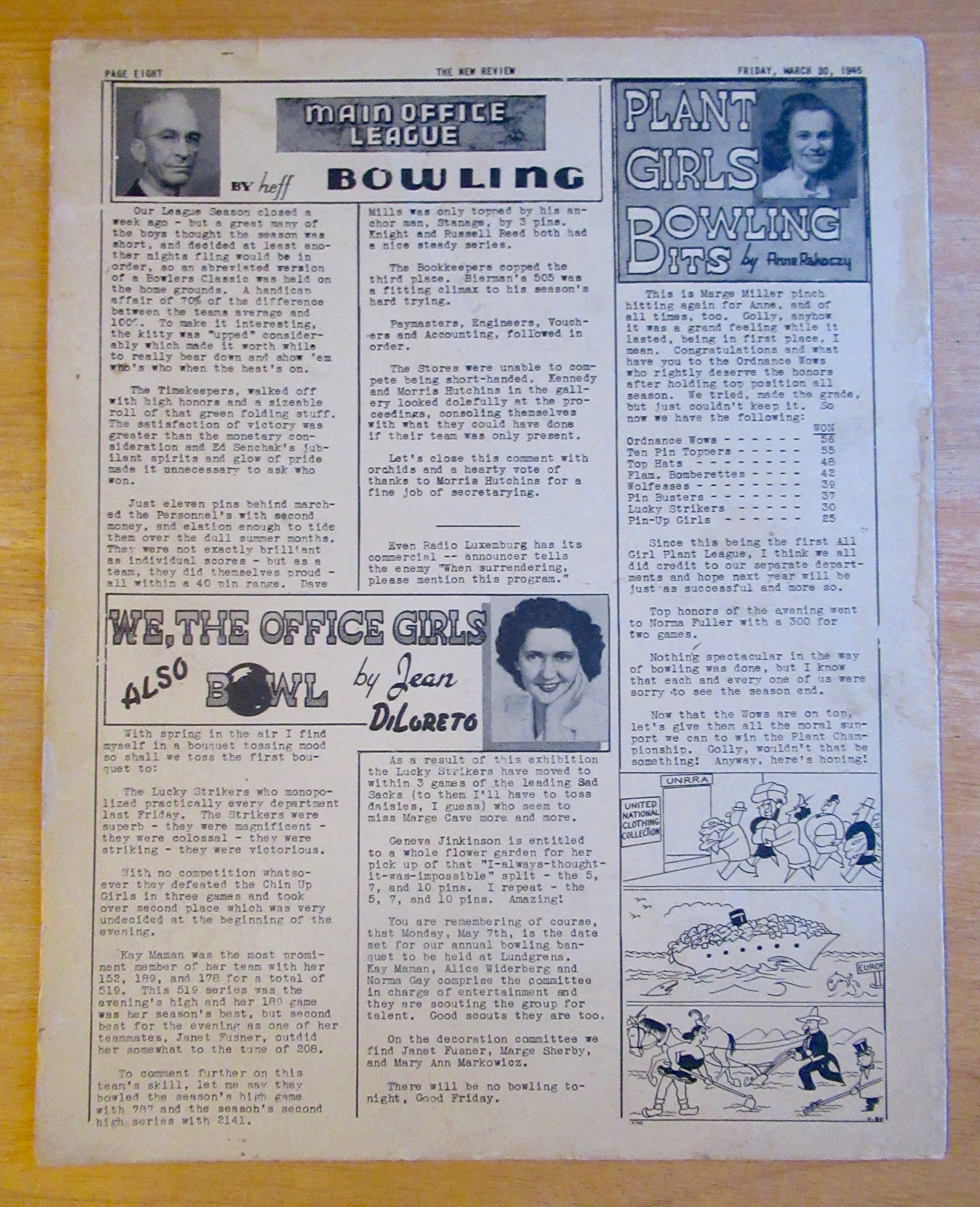 Original March 30, 1945 New Review Newsletter