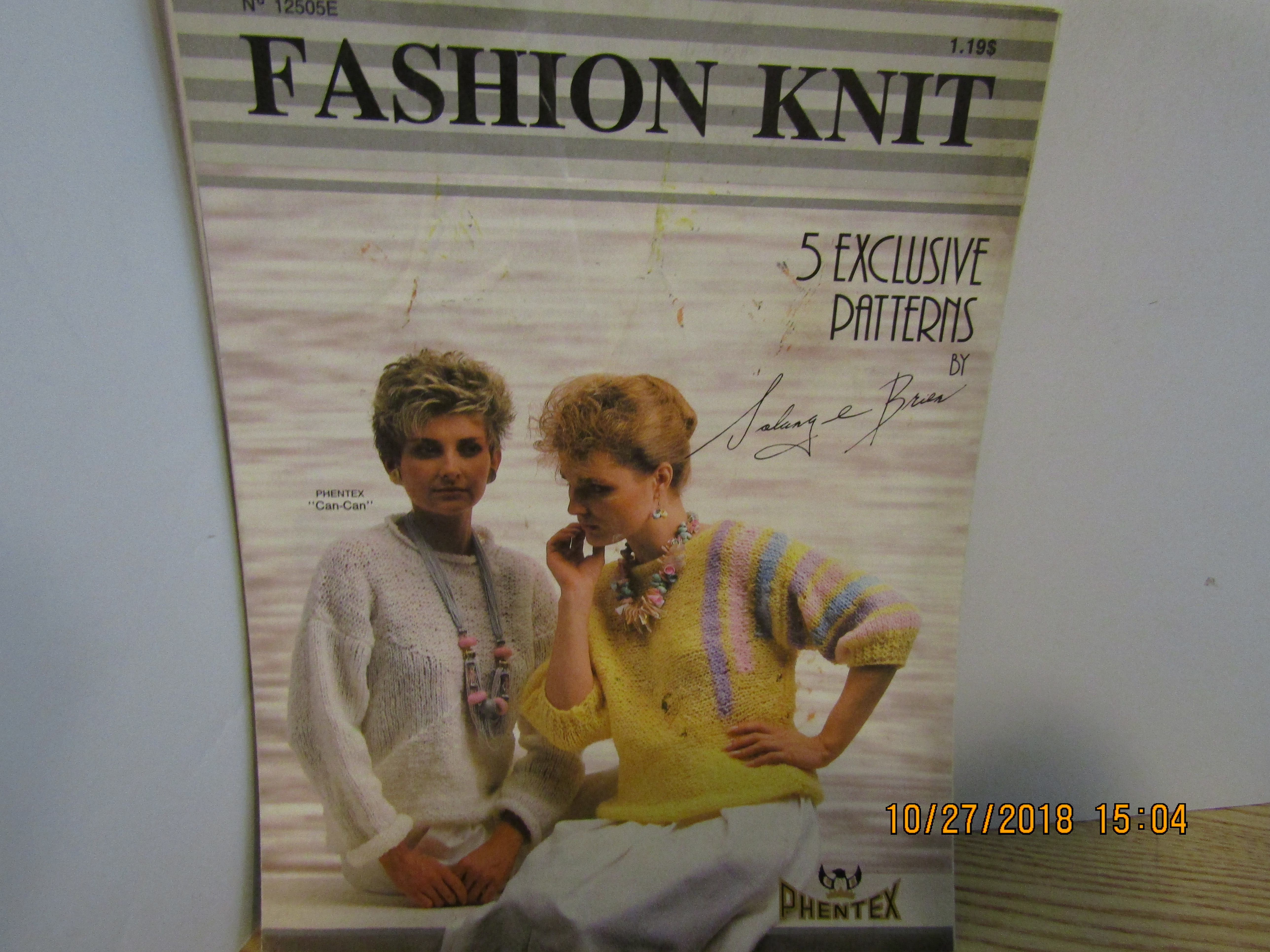 Phentex Fashion Knits Patterns By Solange Brien  #12505