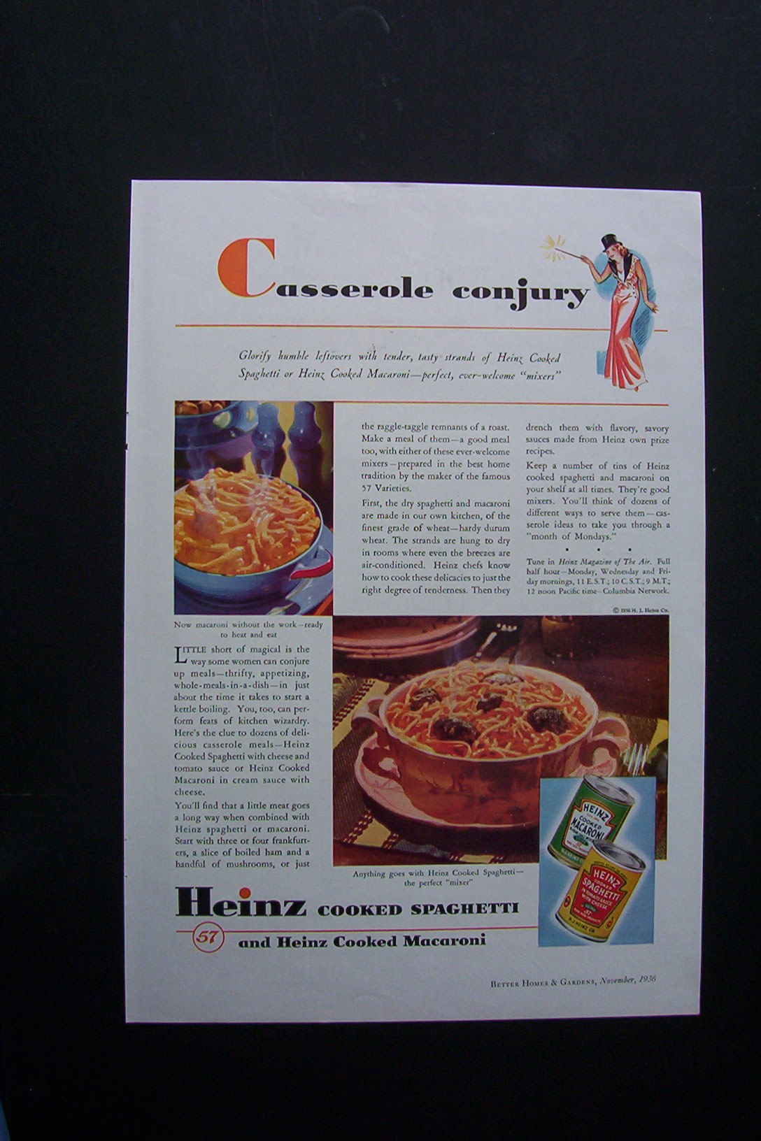 1936 Heinz Spaghetti & Macaroni w/Macaroni & Spaghetti