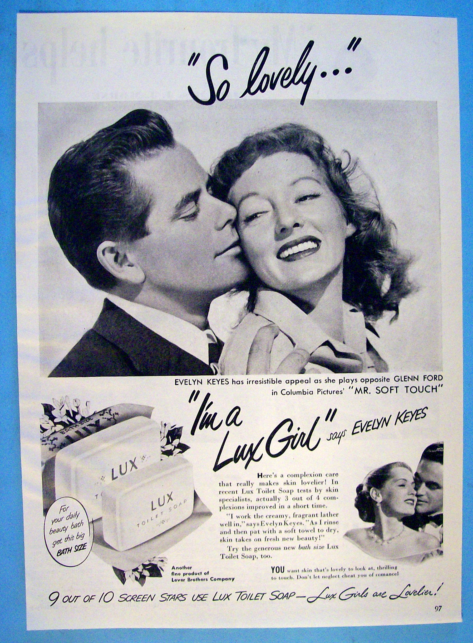1949 Lux Soap With Evelyn Keyes & Glenn Ford