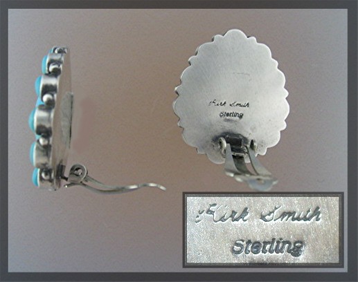 Navajo  Sterling Silver Sleeping Beauty  Turquoise Clip