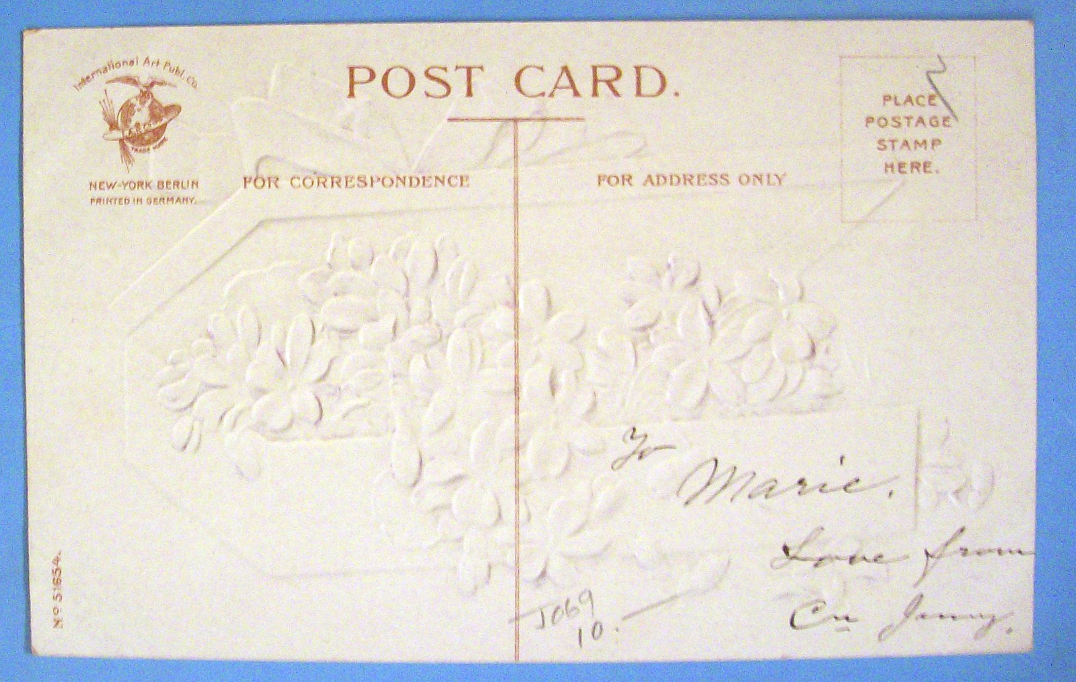 A Happy Easter Postcard w/Box of Flowers By Clapsaddle