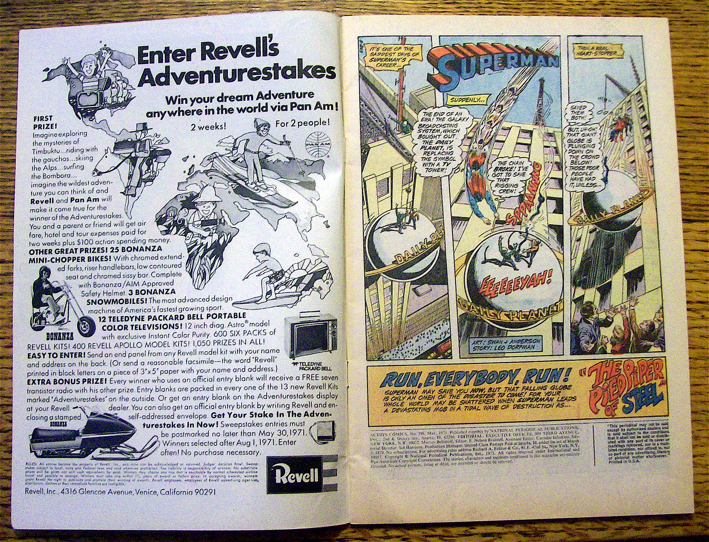 Action Comic #398 March 1971 The Pied Piper Of Steel