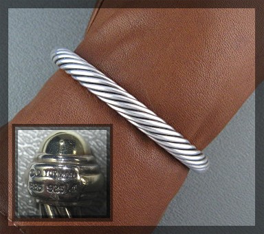 DAVID YURMAN 14K Sterling Silver Cuff Bali
