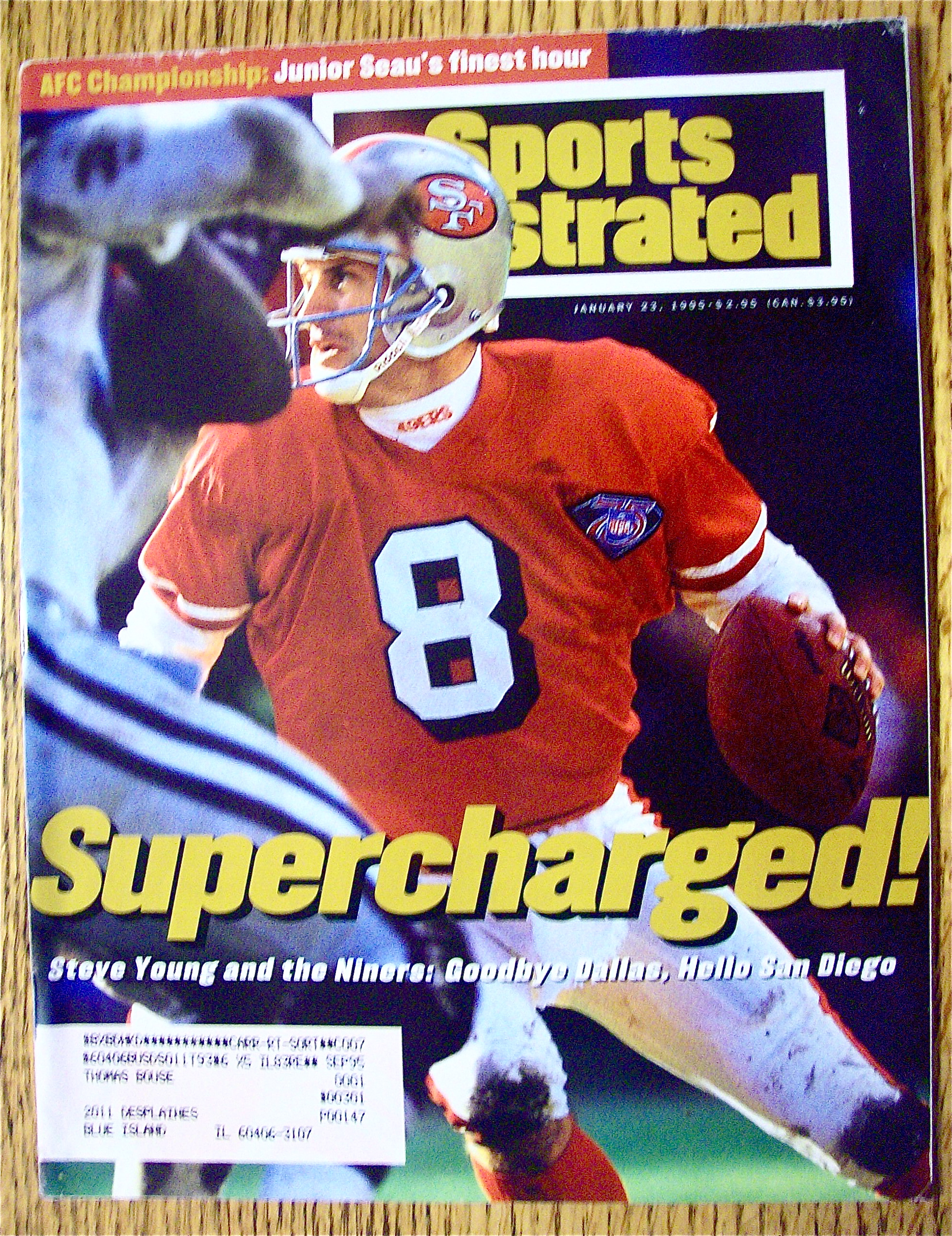Sport Illustrated Magazine January 23, 1995 Steve Young