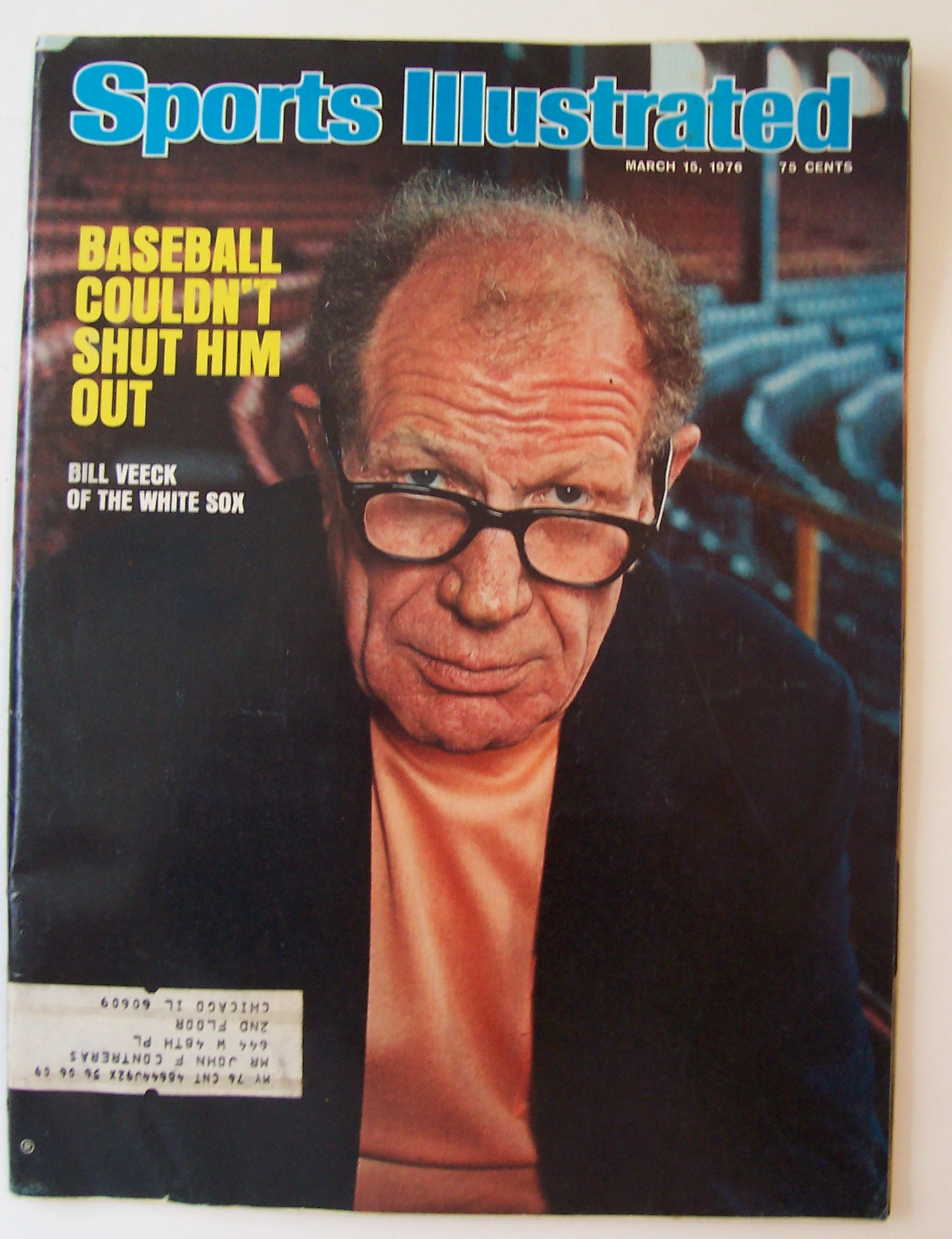 Sports Illustrated Magazine -March 15, 1976- Bill Veeck