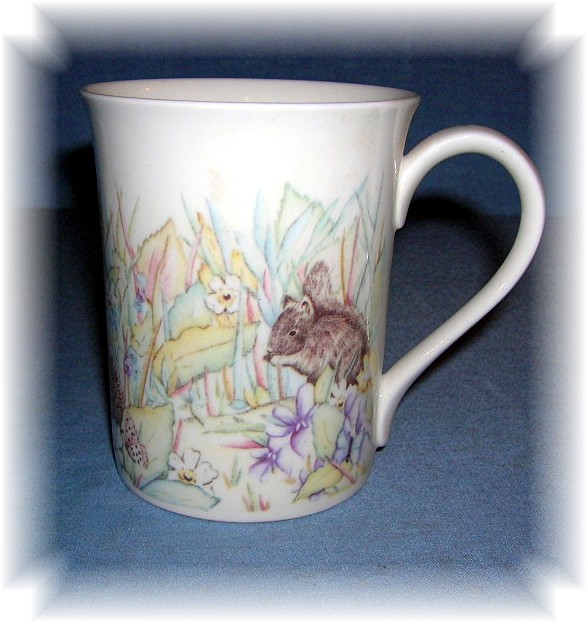 Fine Bone China Cup made in England Wood land Scene