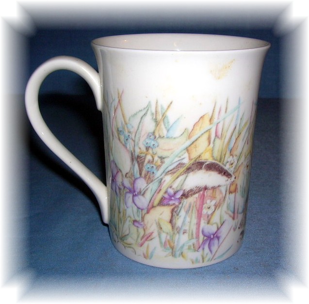 Fine Bone China Cup made in England Wood land Scene