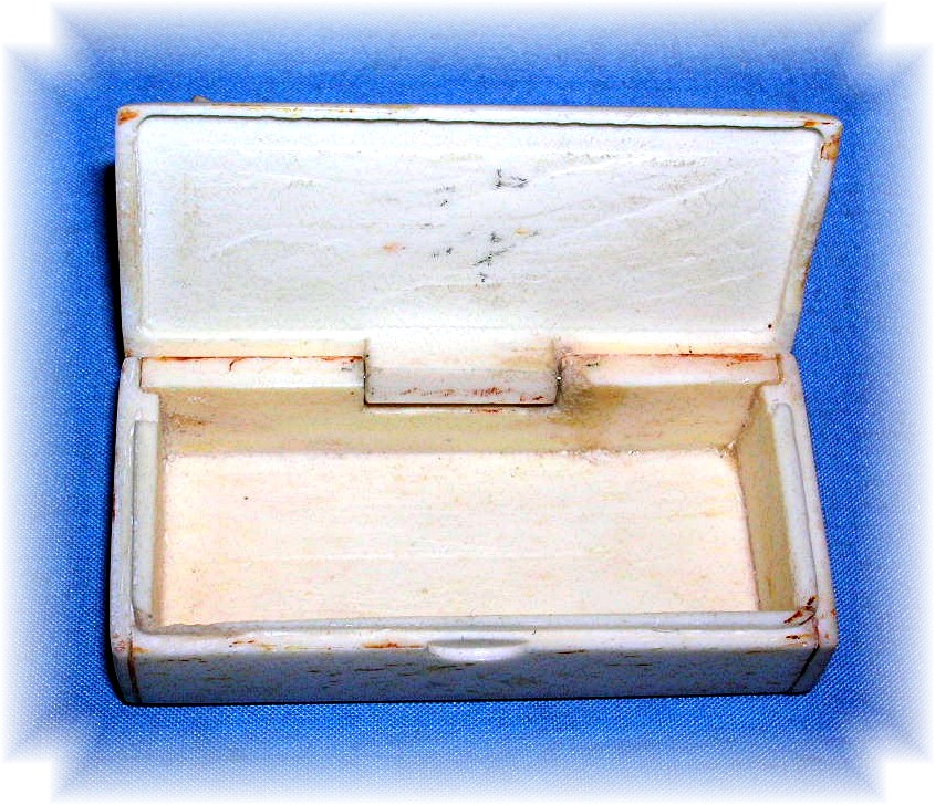 Bone Box Handcarved Fish On Top