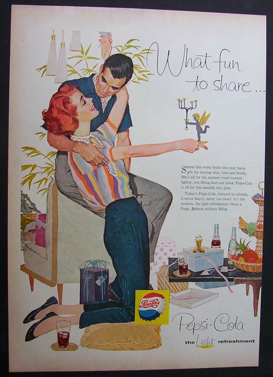 1958 Pepsi-Cola (Pepsi) with a Man & Woman