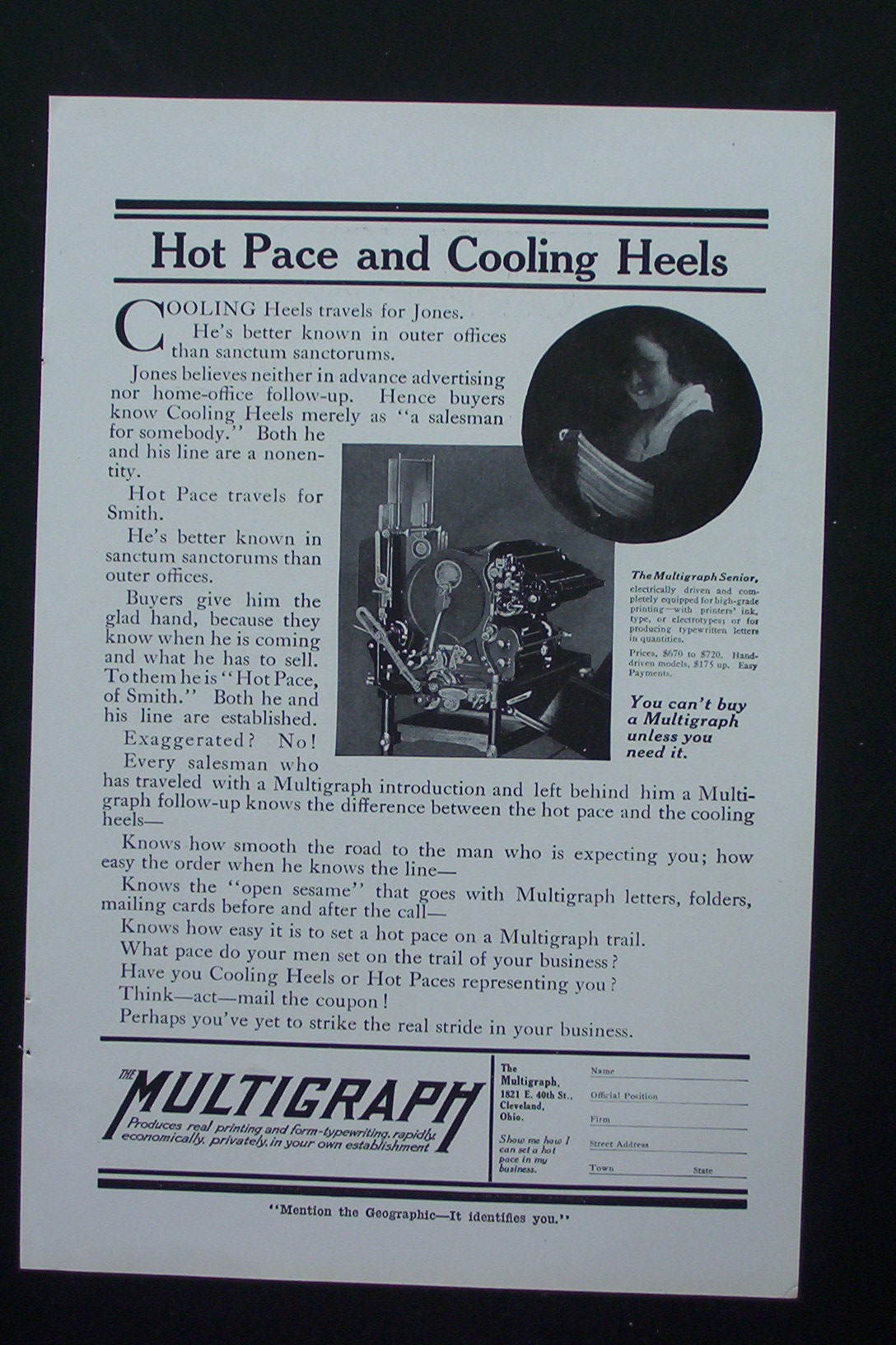 1917 The Multigraph with the Multigraph Senior