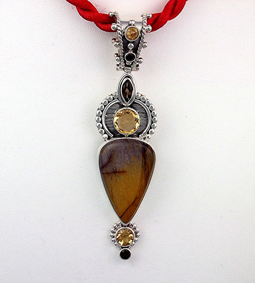 Pendant Citrine Mookeite Amethyst Sterling Silver