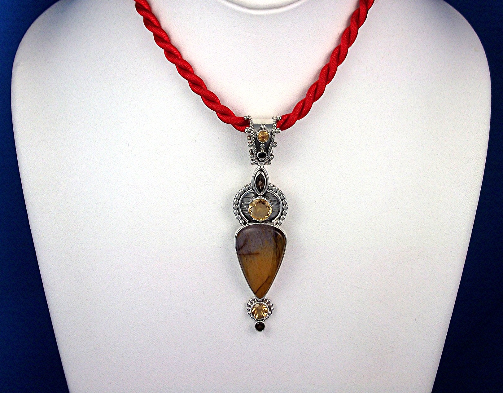 Pendant Citrine Mookeite Amethyst Sterling Silver