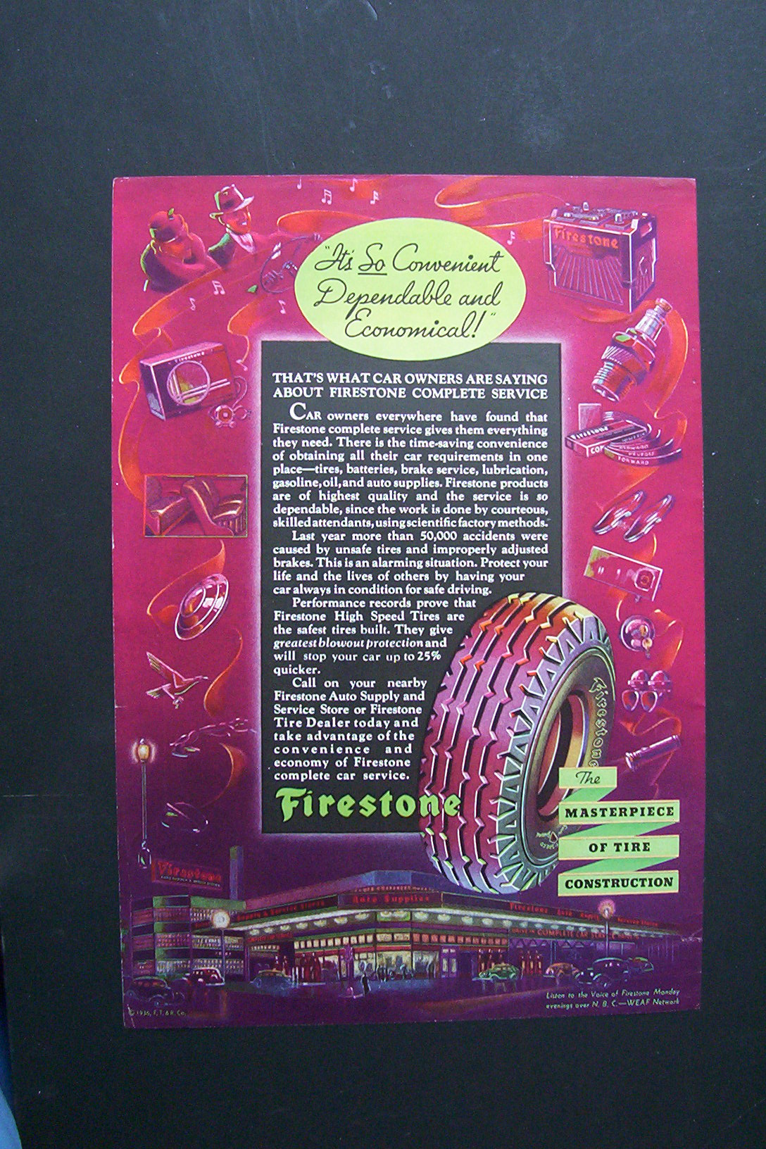1936 Firestone Tires with the Economical Tire