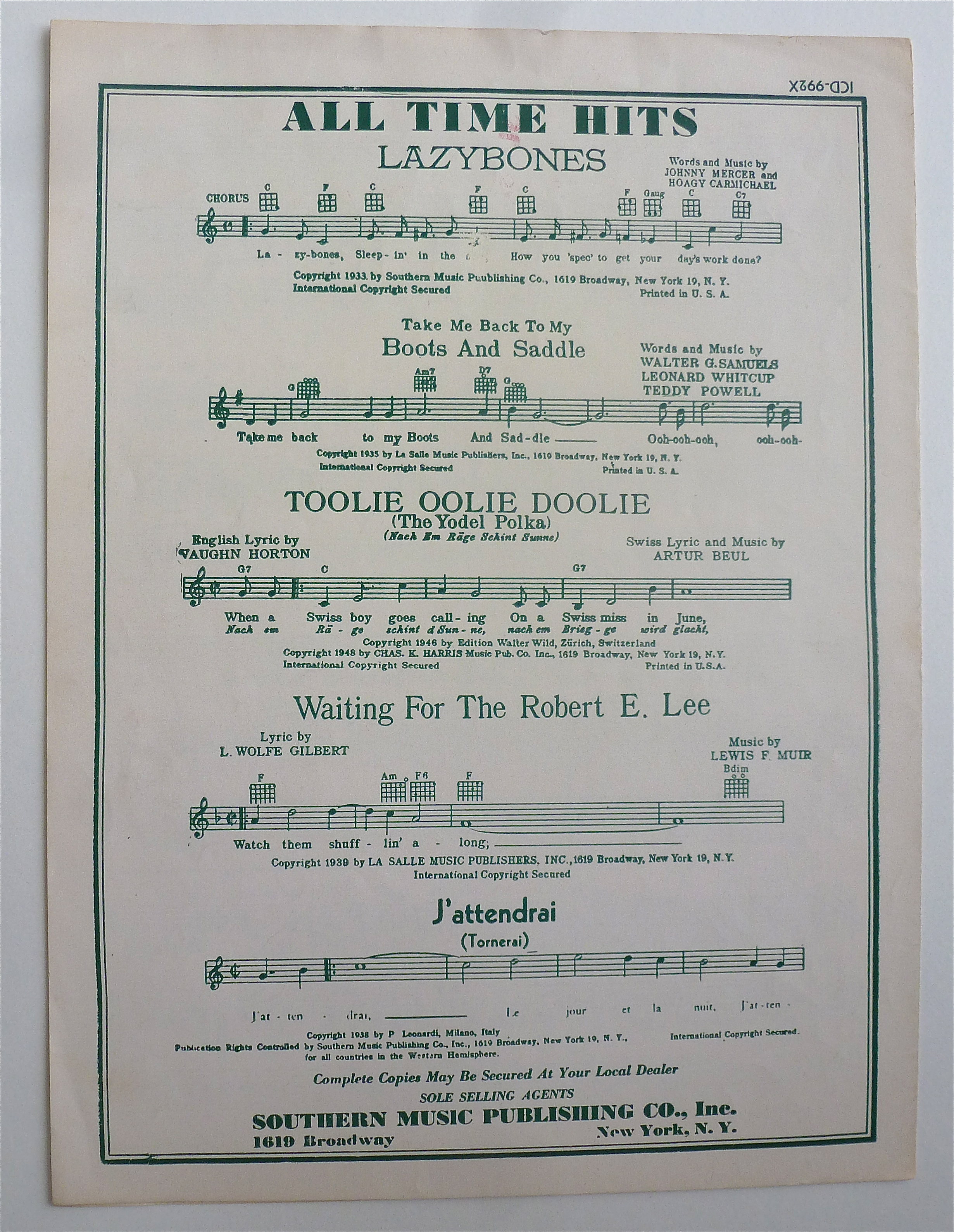 Sheet Music For 1934 P. S. I Love You