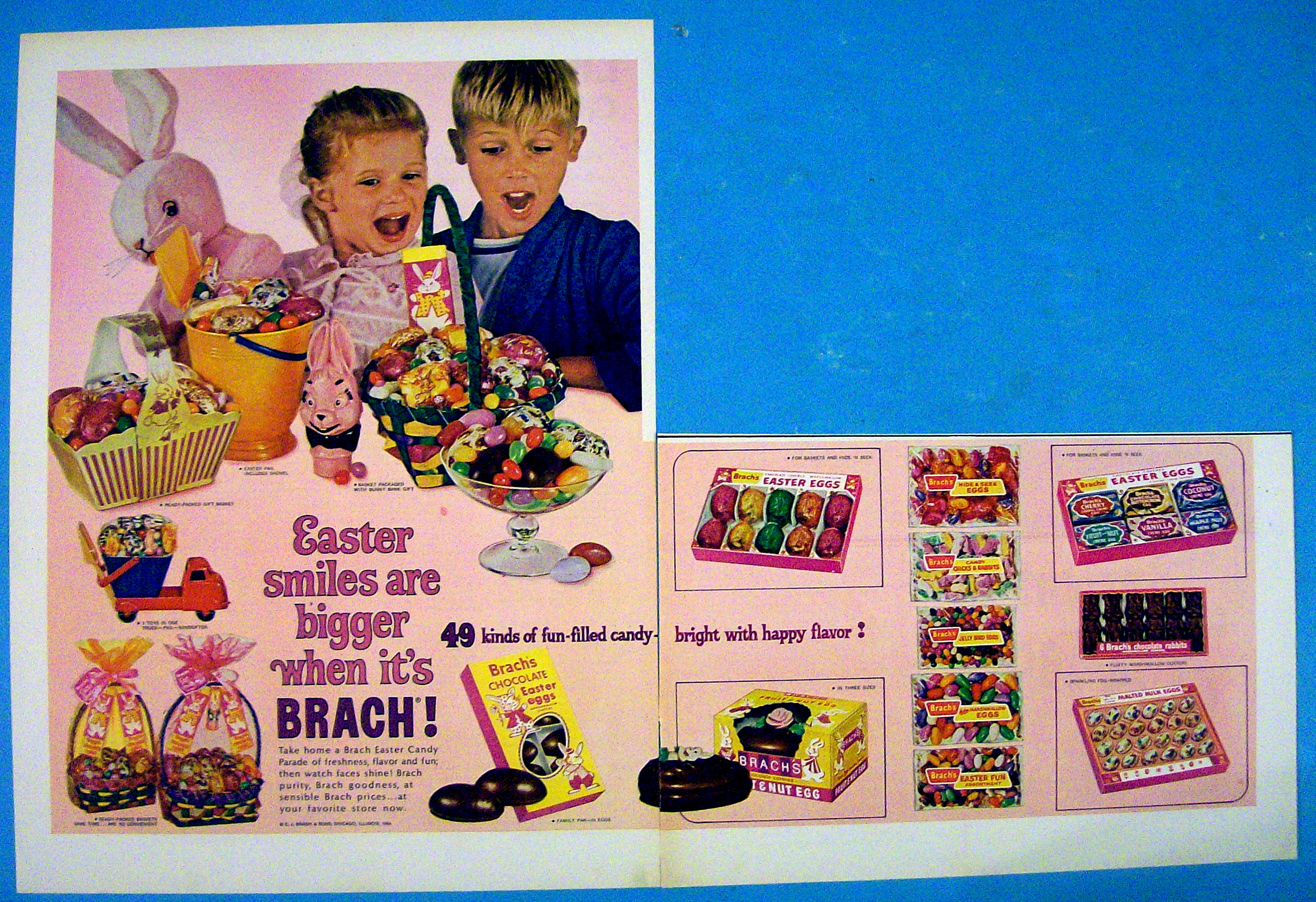 1964 Brach's Easter Candy with Boy & Girl