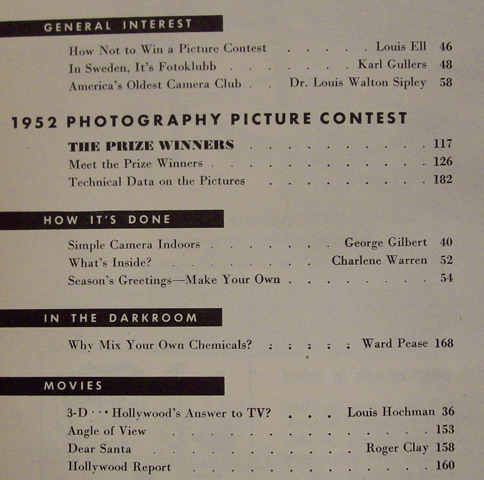 Photography Magazine - December 1952
