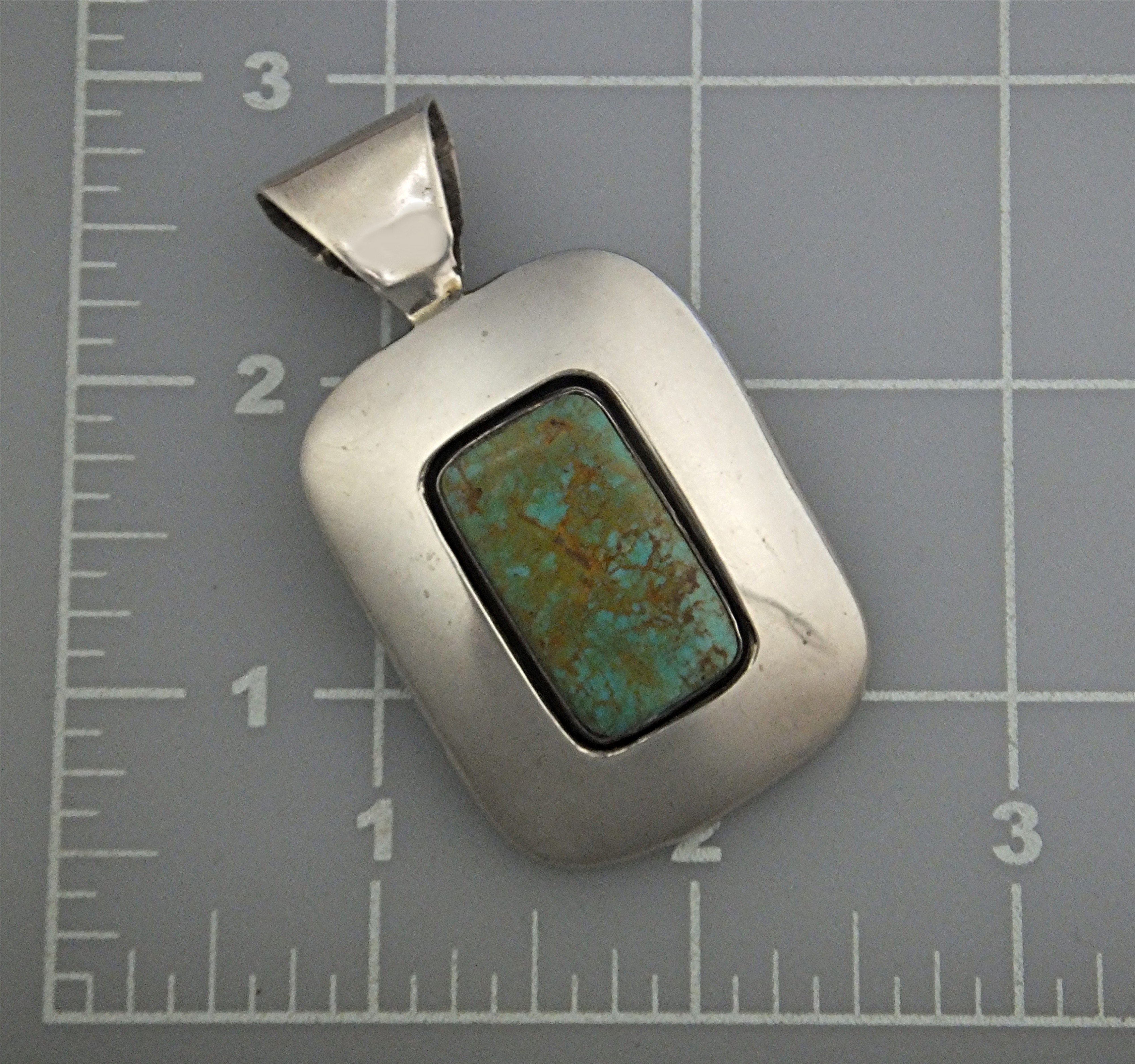MARY RITA PADILLA Sterling Silver Turquoise Pendant