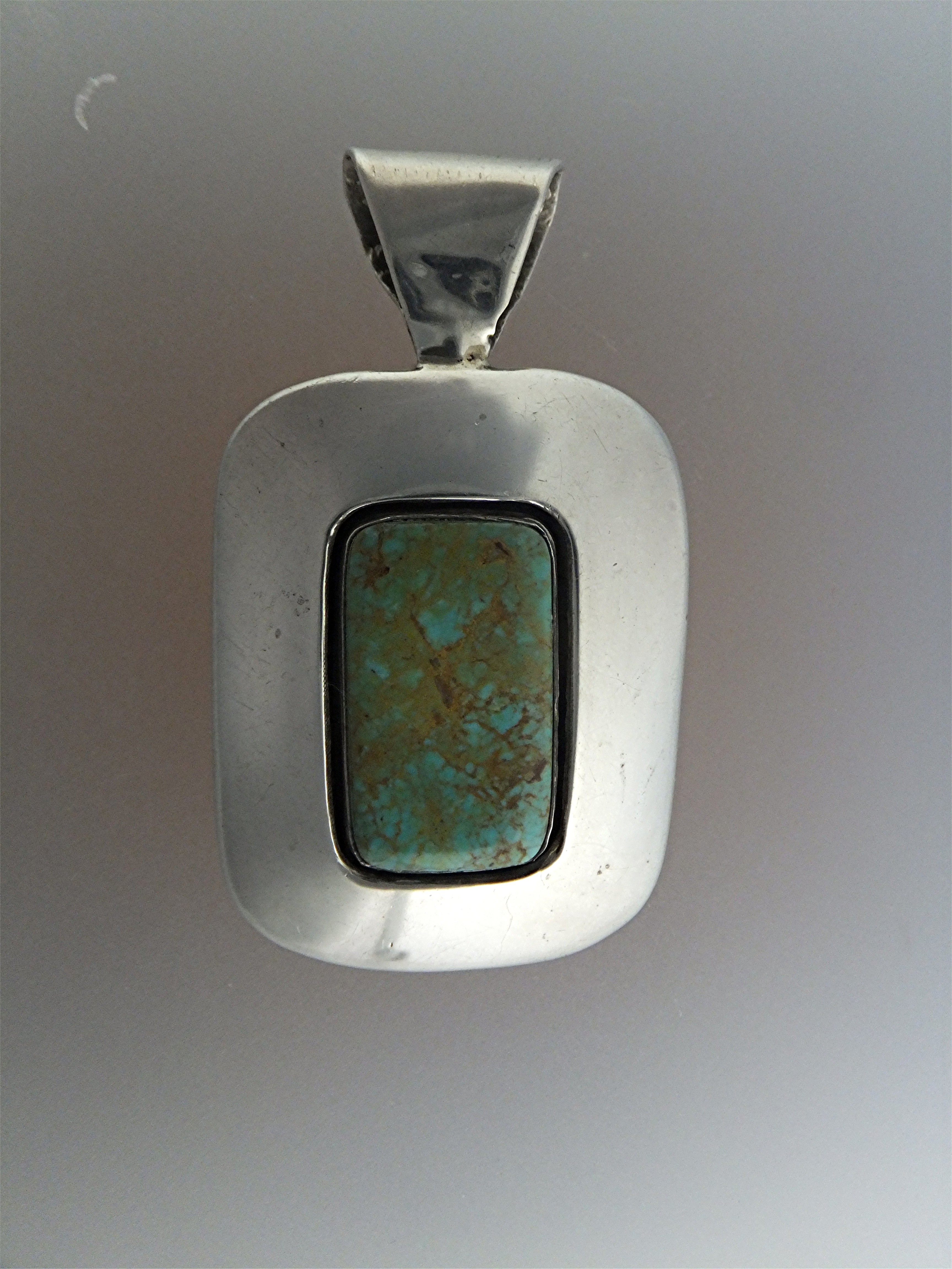 MARY RITA PADILLA Sterling Silver Turquoise Pendant