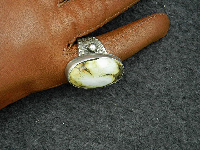 David Troutman Sterling Silver Turquoise Ring