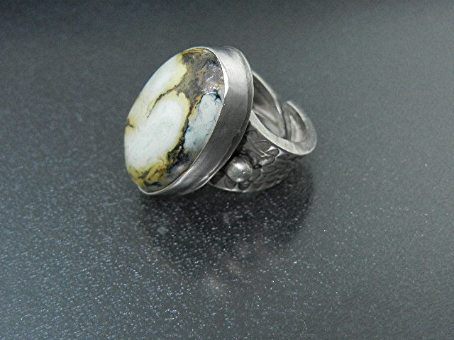 David Troutman Sterling Silver Turquoise Ring