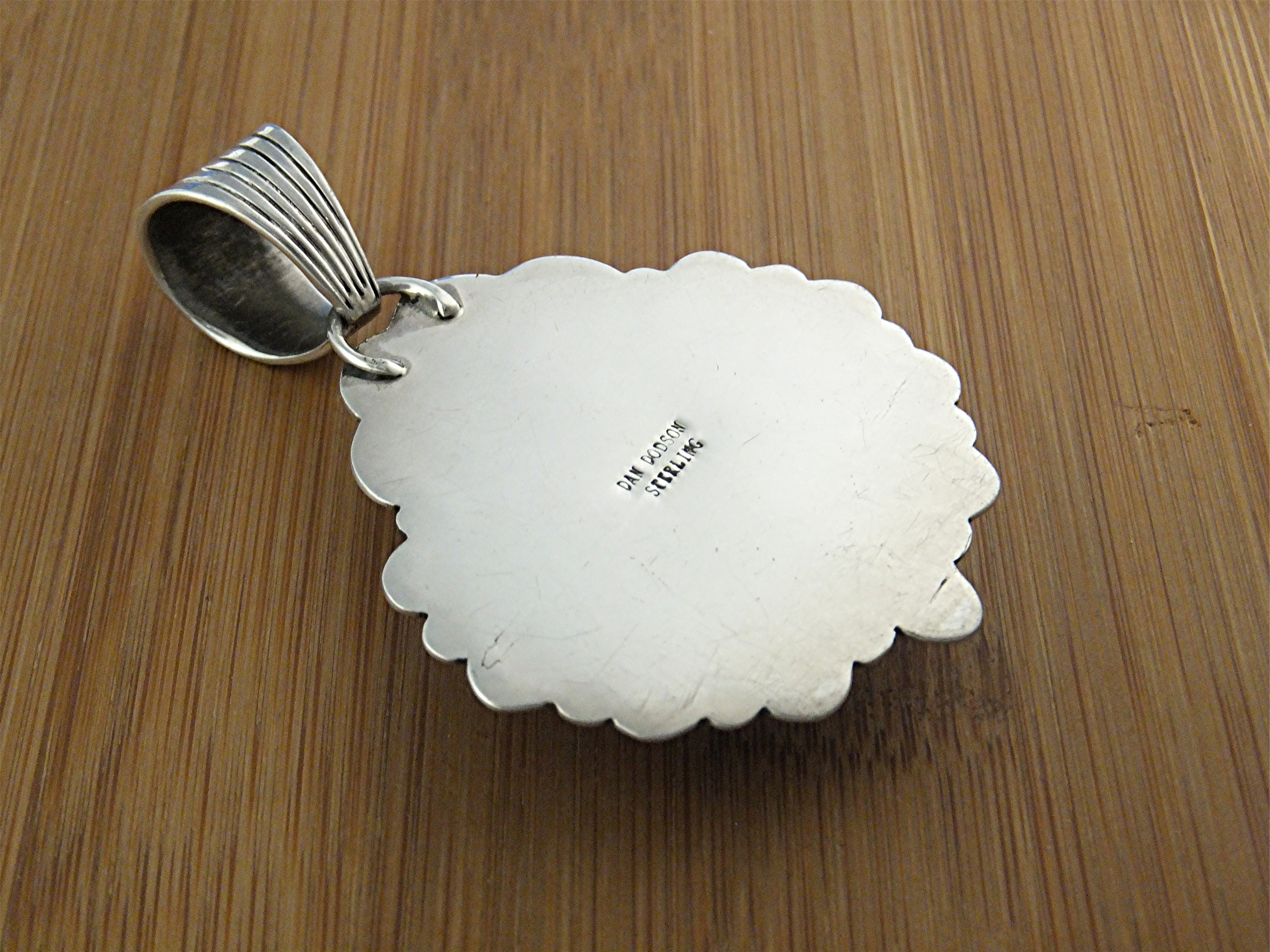 DAN DODSON Sterling Silver Coral Turquoise  Pendant