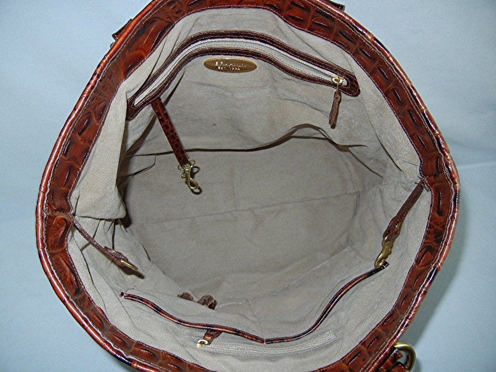 Bag Brahmin Pecan Leather Tote with dust bag