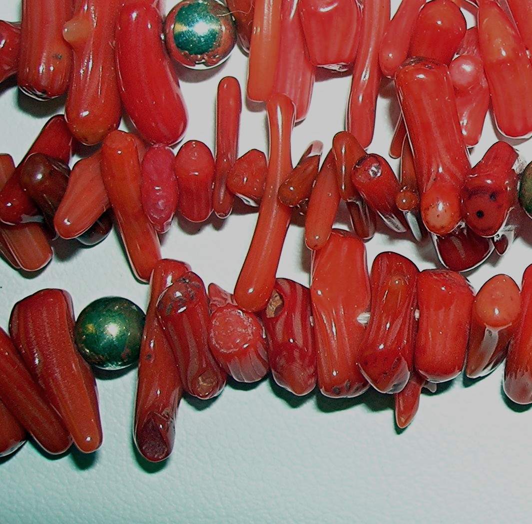 Navajo Coral Sterling Silver 2 Strands