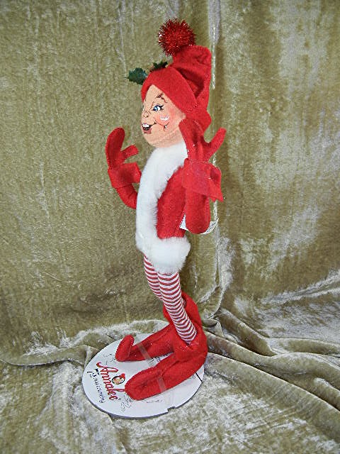 Christmas Annalee candystripe ELF with stand