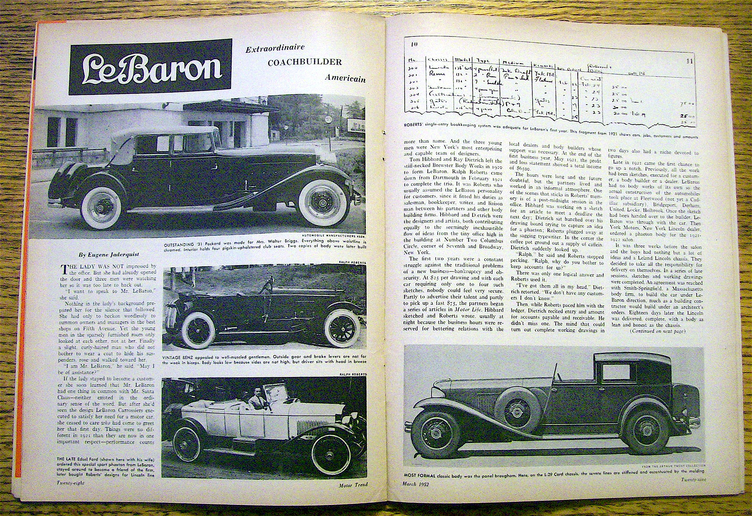 Motor Trend Magazine March 1952 Testing The '52 Stude