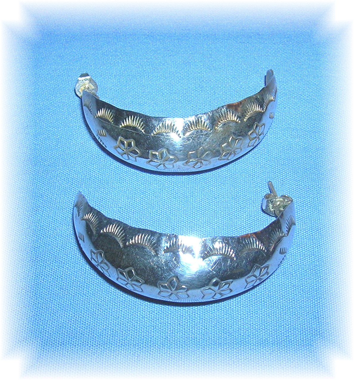 Native American Silver Post Earrings