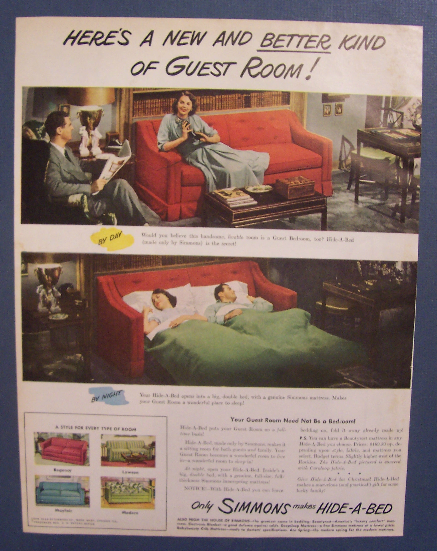 1948  Simmons  Hide - A - Bed