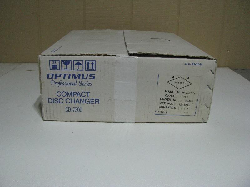 Vintage Optimus CD-7300 Compact Disc Automatic Changer New In  Box, Remote & Manual